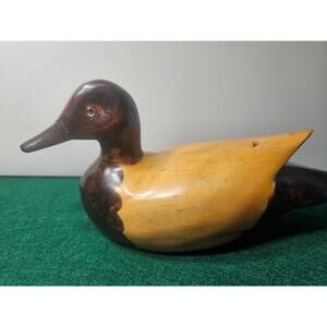 Vintage Hand Painted Duck Decoy Hand Carved 8.5 X4